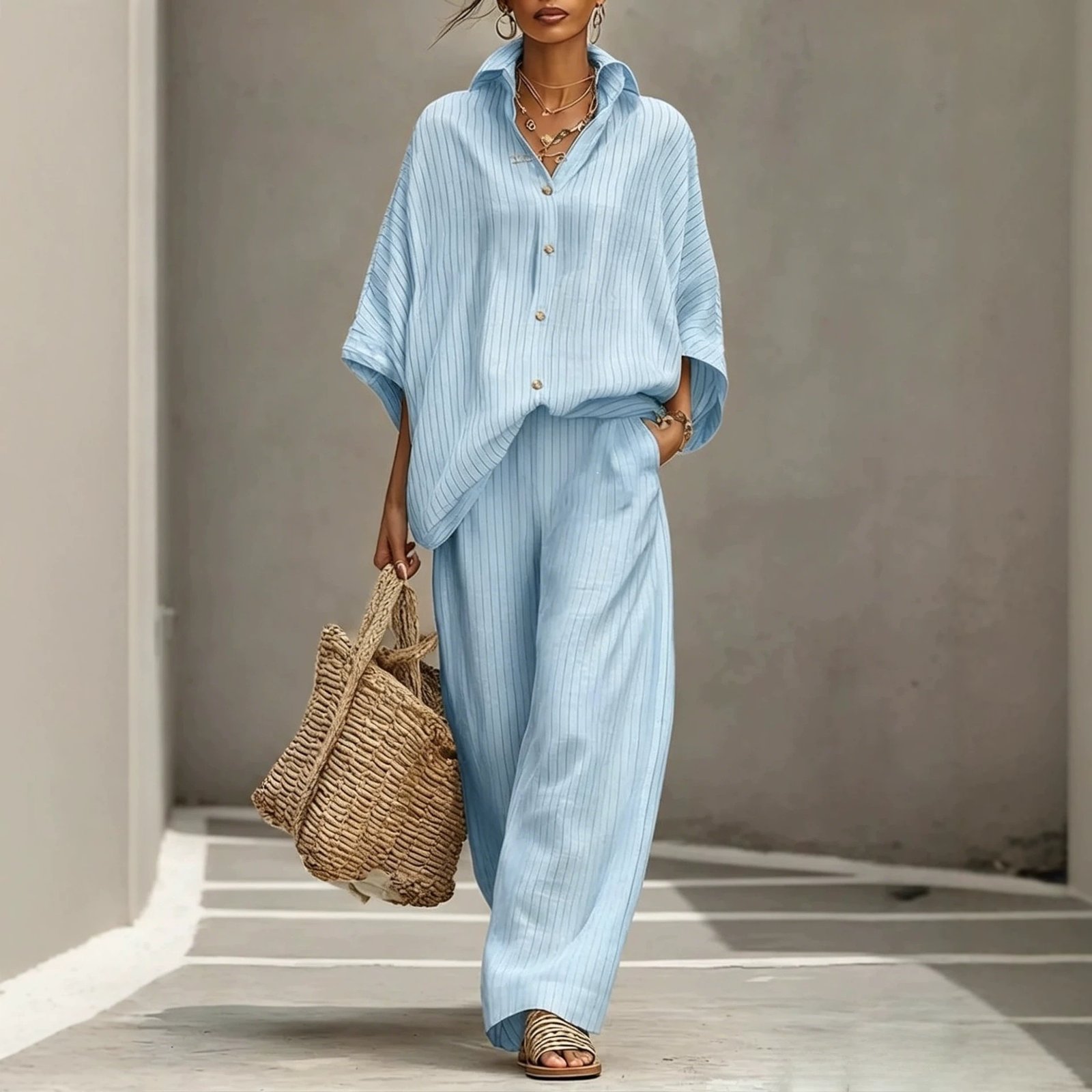 Womens Cardigan Set Casual And Elegant Womens Outfit - Image 3