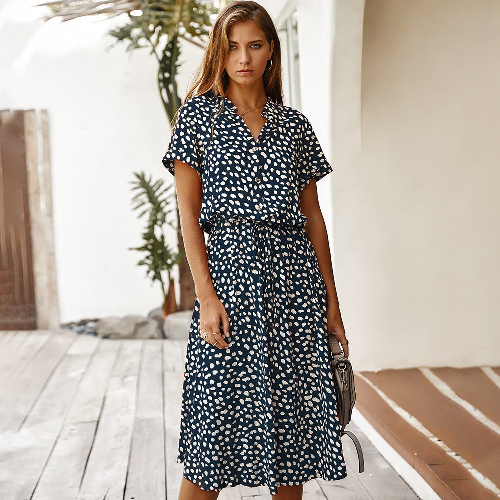 Terracotta Floral Short Sleeve Midi Dress Set - Image 2