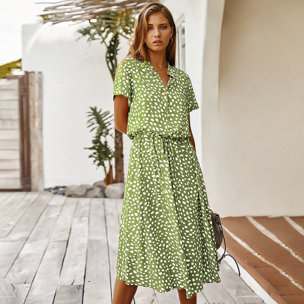Terracotta Floral Short Sleeve Midi Dress Set - Image 10