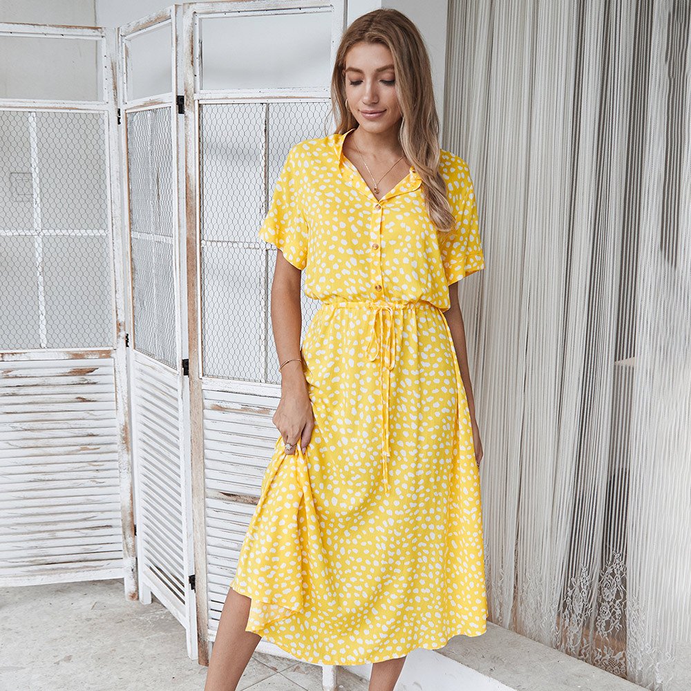 Terracotta Floral Short Sleeve Midi Dress Set - Image 3