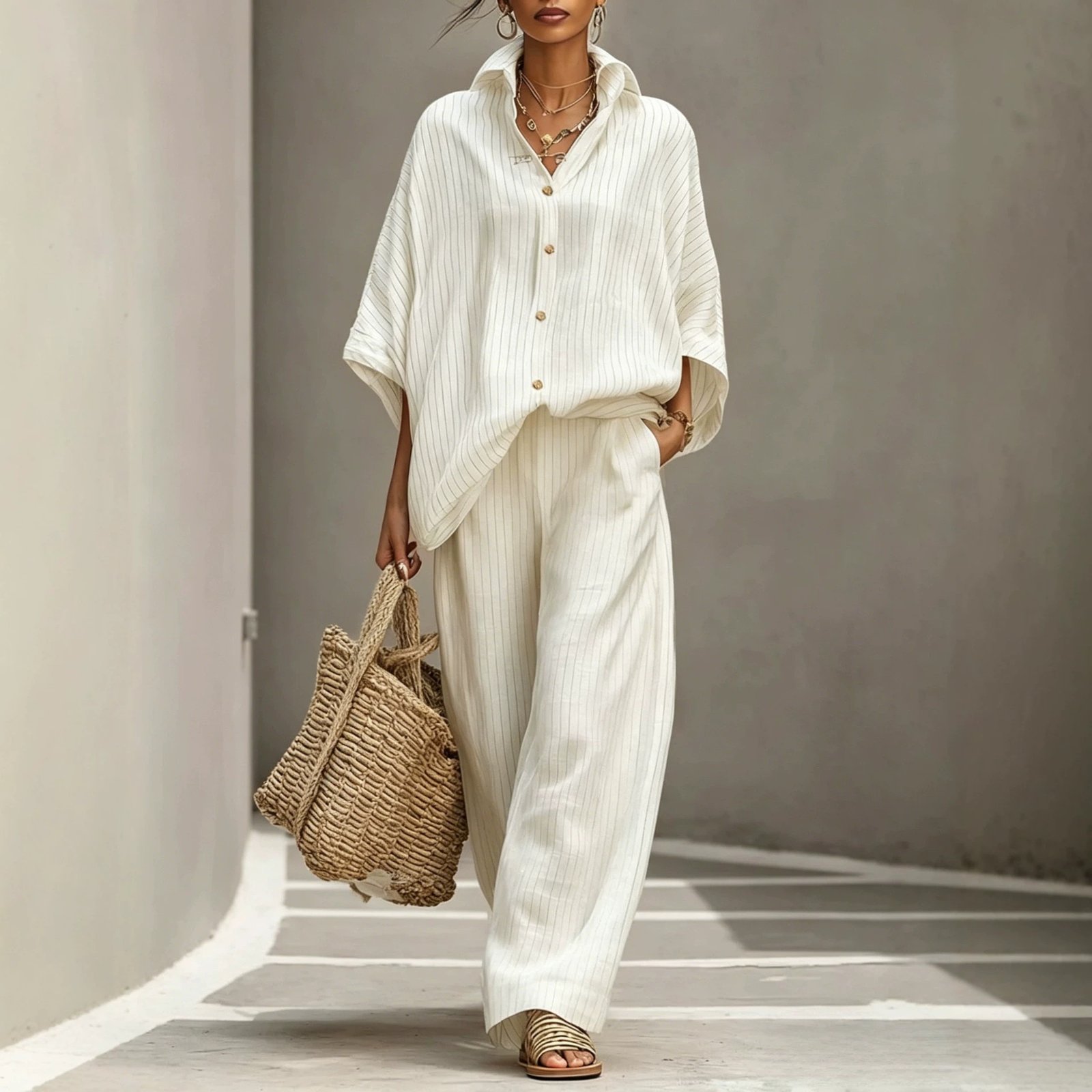 Womens Cardigan Set Casual And Elegant Womens Outfit - Image 8