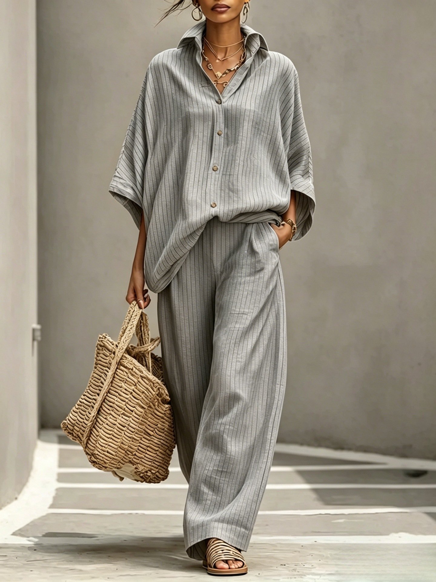 Womens Cardigan Set Casual And Elegant Womens Outfit - Image 6