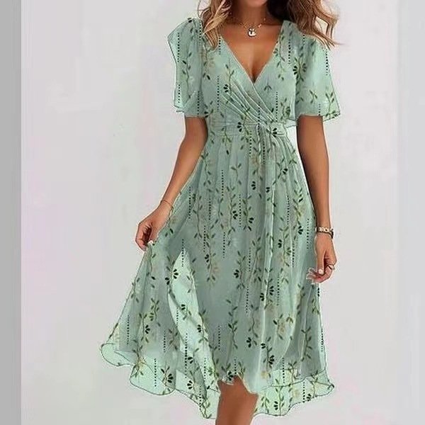 Dress Summer Elegant V-neck - Image 8