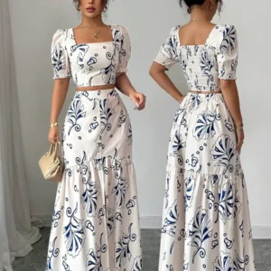 Floral Two-Piece Dress Set