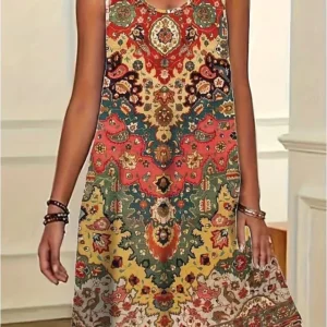 Tropical Floral Off-Shoulder Dress
