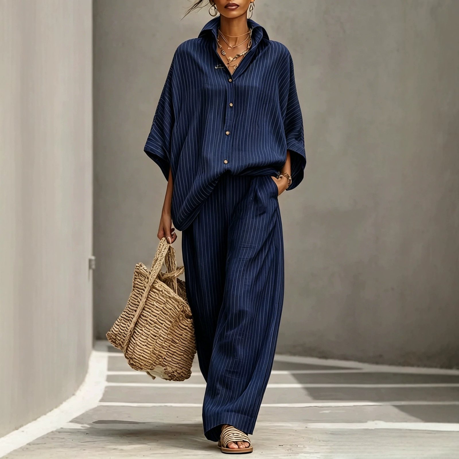 Womens Cardigan Set Casual And Elegant Womens Outfit - Image 9