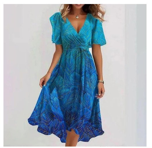 Dress Summer Elegant V-neck - Image 3