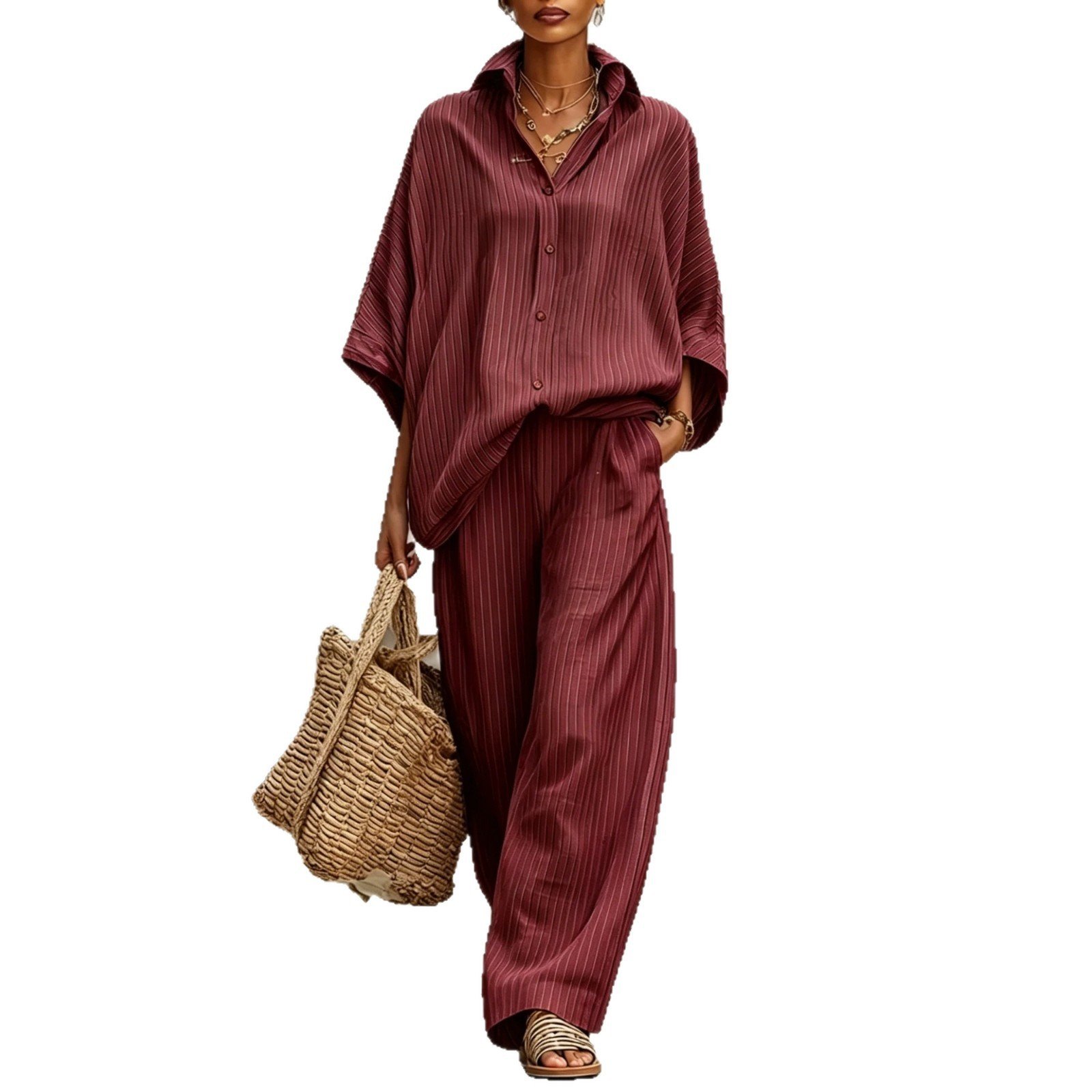 Womens Cardigan Set Casual And Elegant Womens Outfit - Image 7